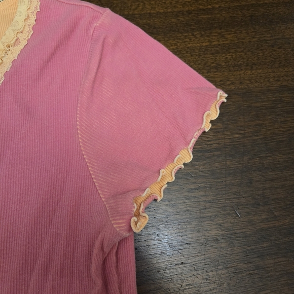 daisy fuentes lace v neck top - Picture 4 of 6
